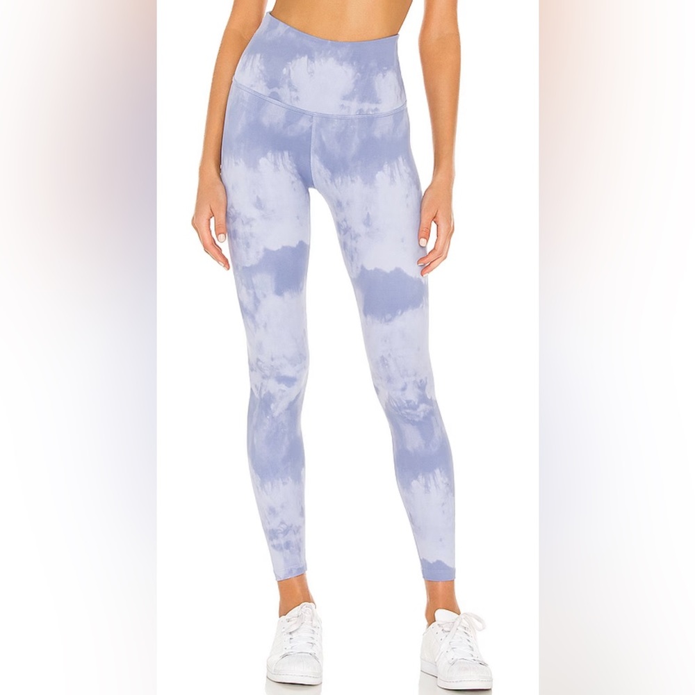 Beyond Yoga Olympus High Waisted Midi Ankle Legging in Serene Blue Smoke Large